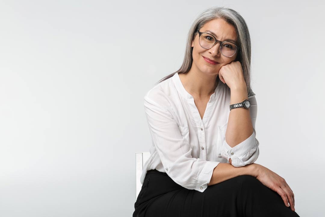 happy man with dental bridge