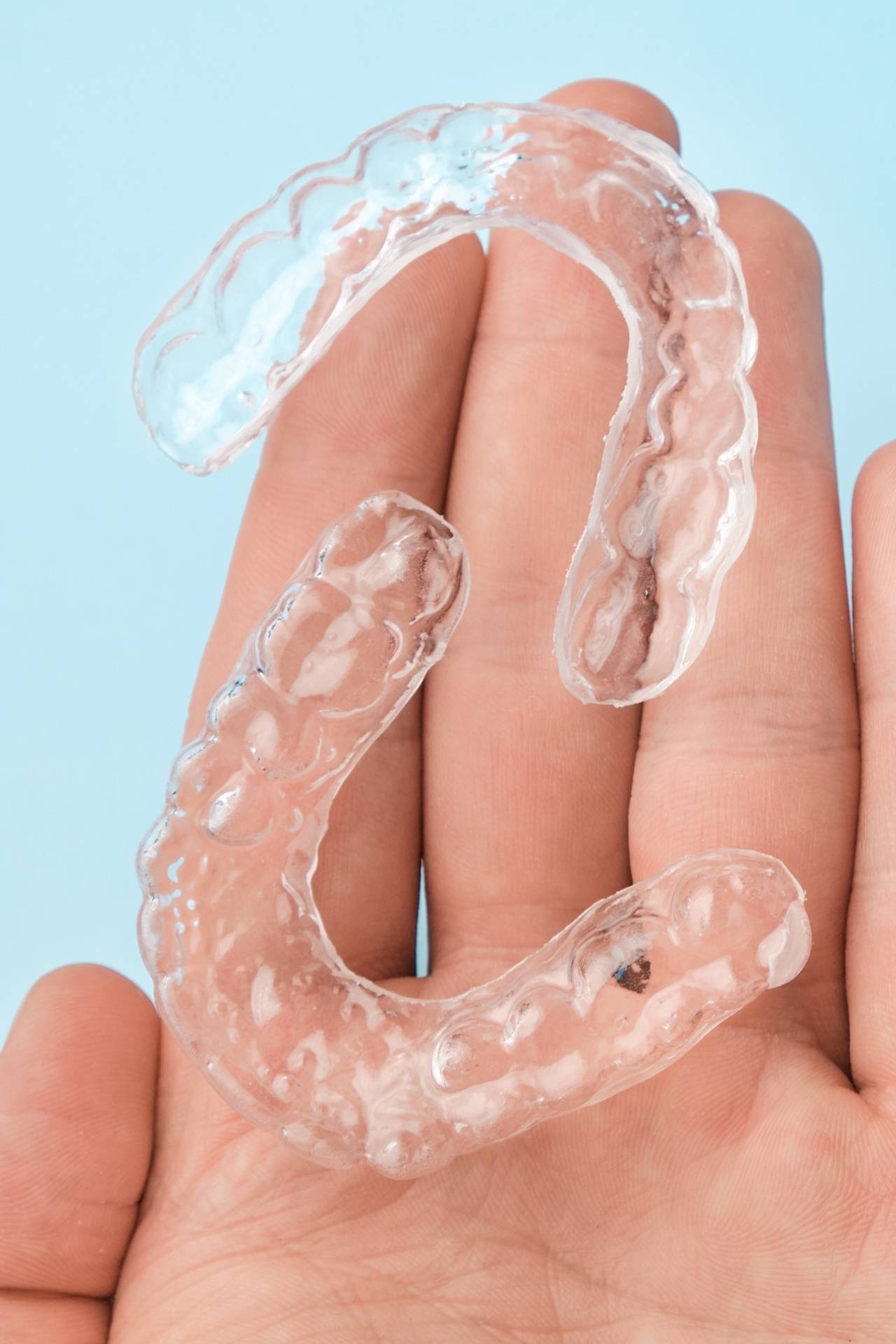 close up of clear retainers