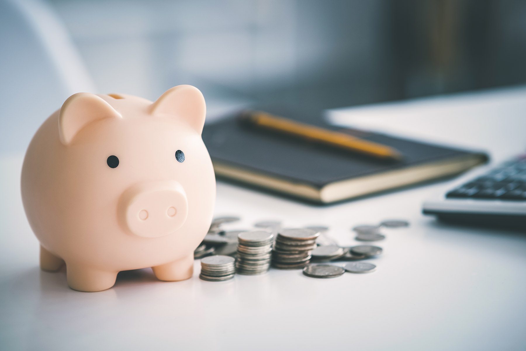 piggy bank with money on the sid piggy bank with money on the side