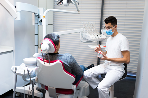 dental consultation on dental implants