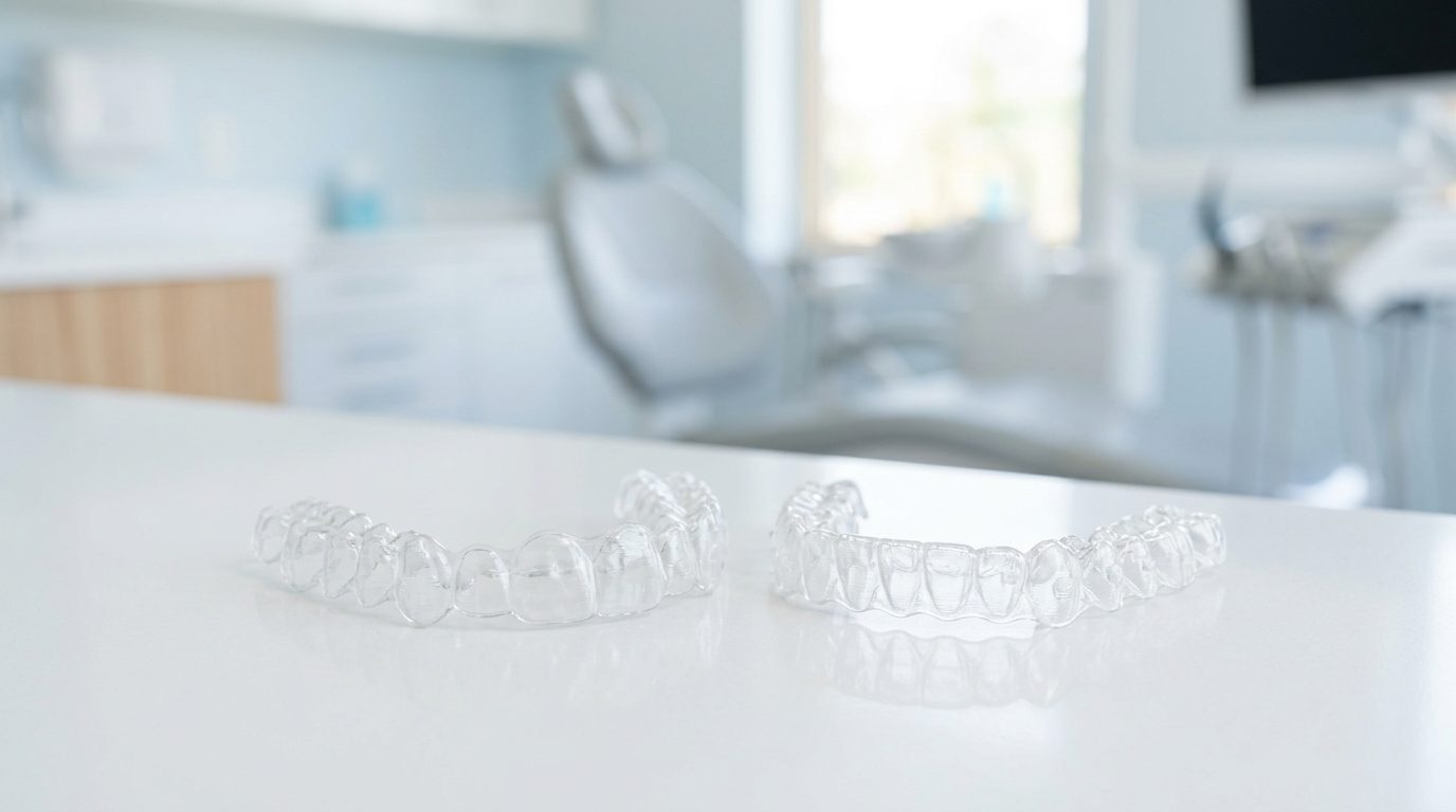 Set of upper and lower clear aligners